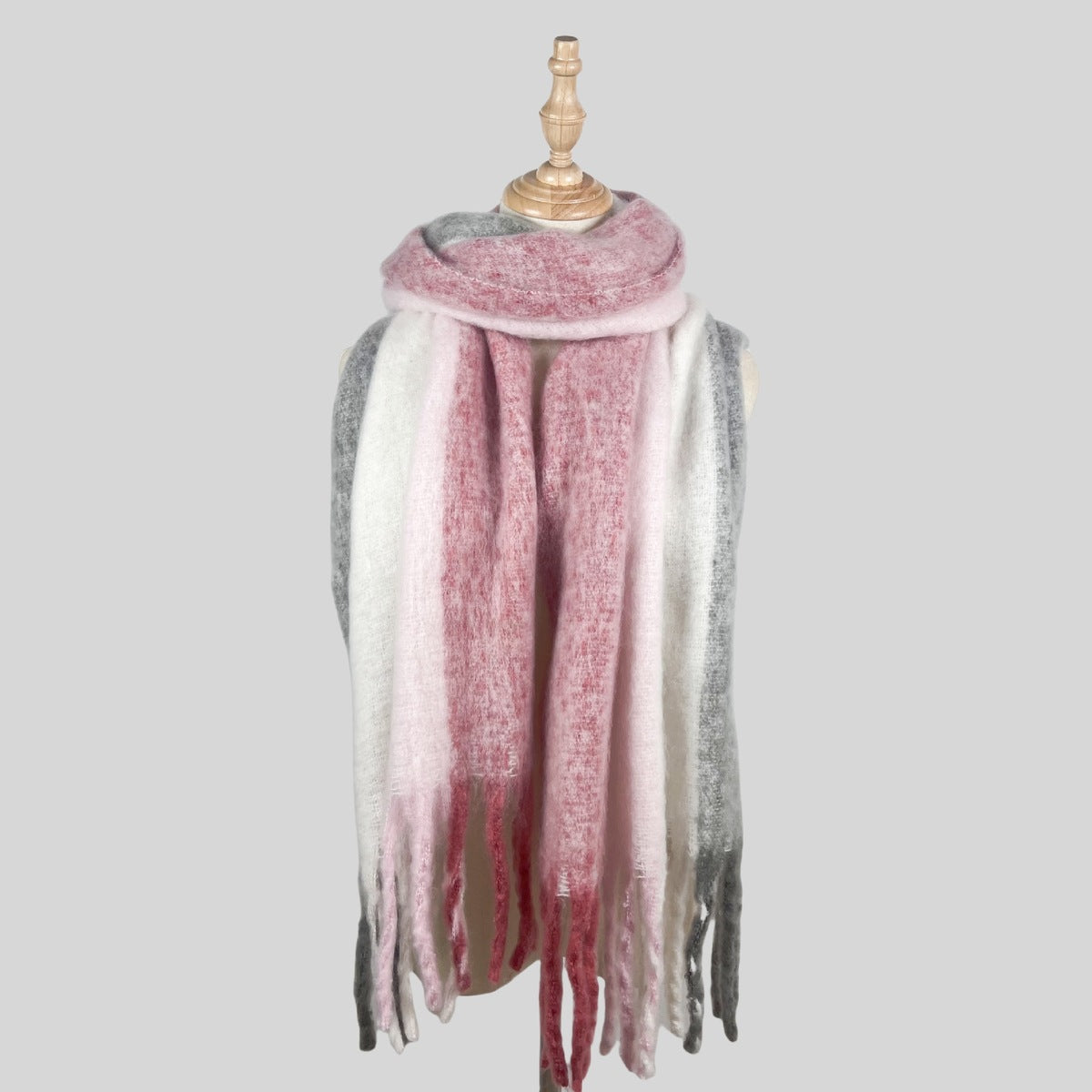 Women's Fashion Autumn Winter Color Matching Thickened Warm Long Scarf