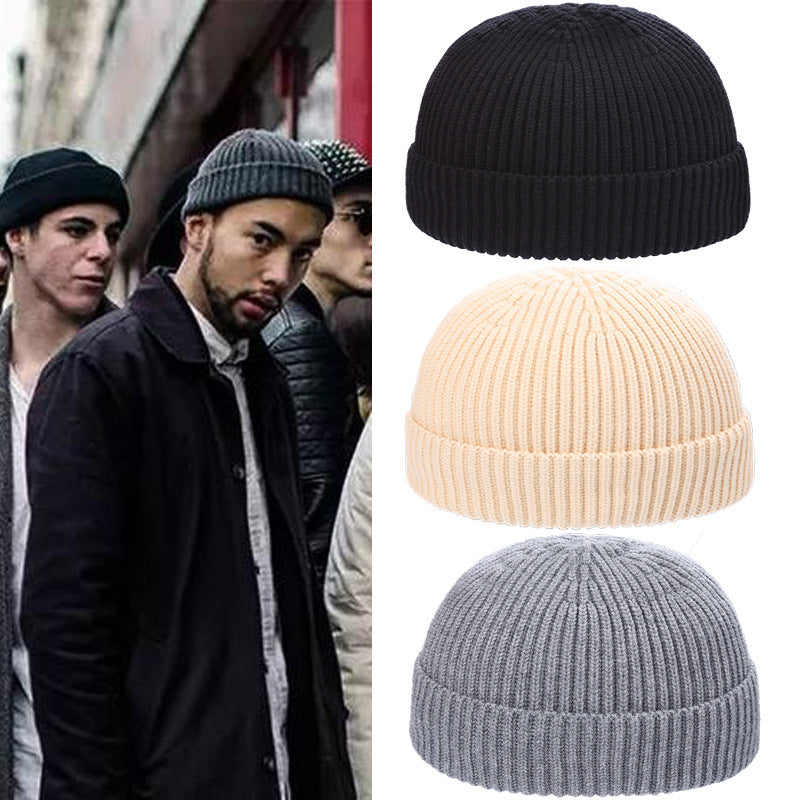 Fashion Winter Warm Knitted Beanie Unisex Dome Monochrome
