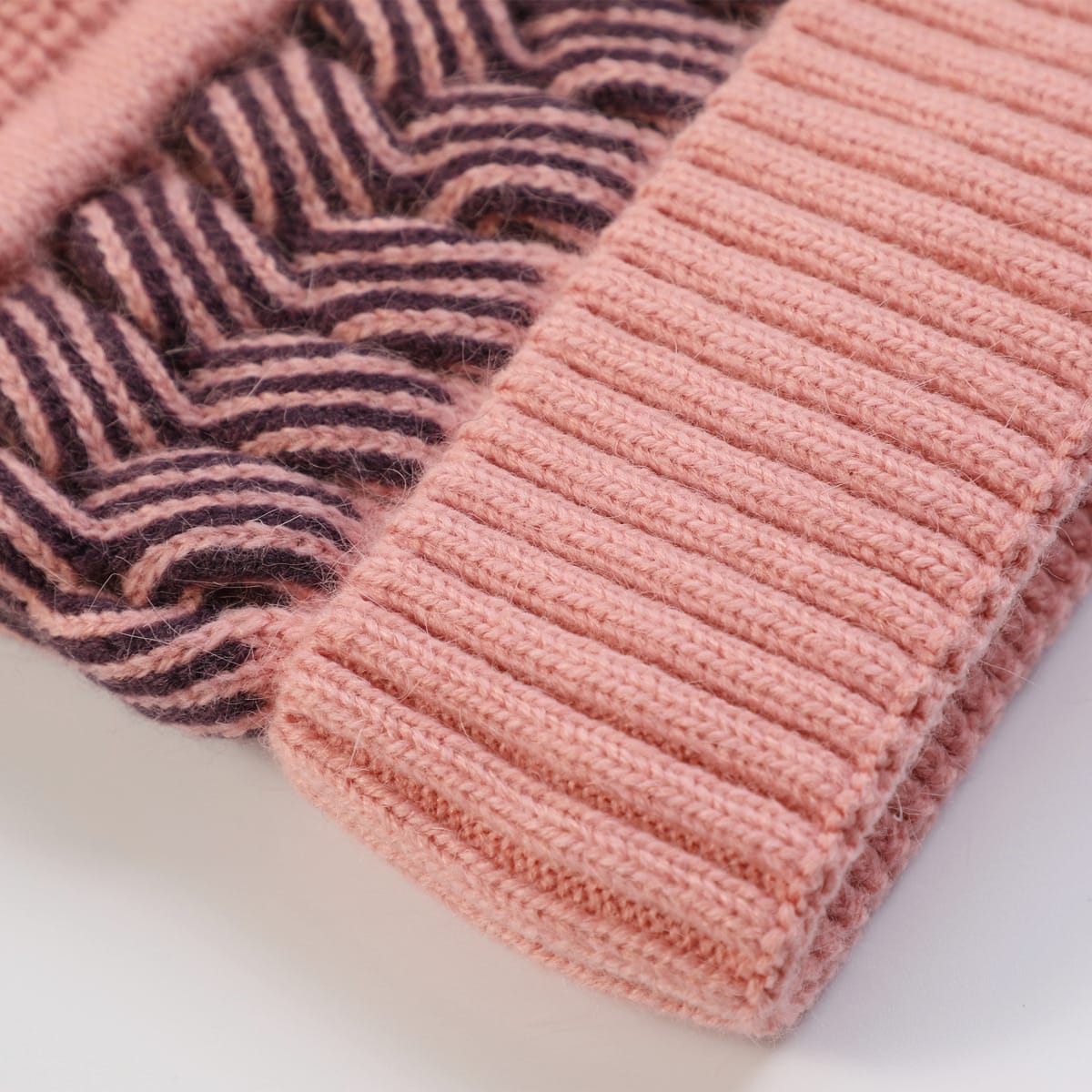 Fashion Color Matching Thick Knitted Cone Hat
