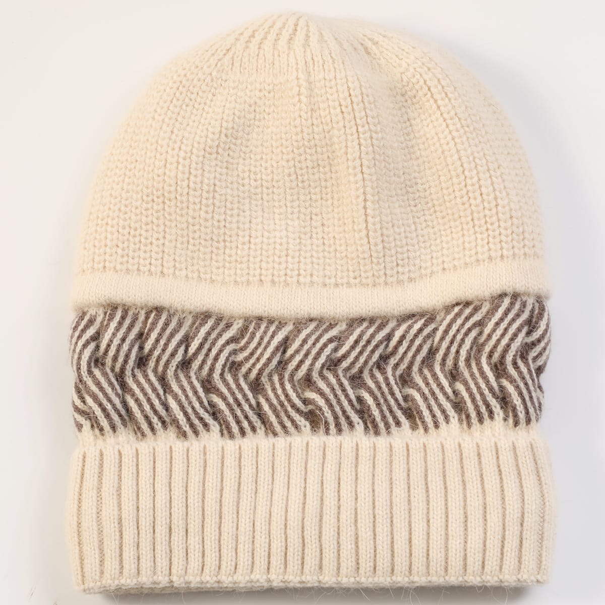 Fashion Color Matching Thick Knitted Cone Hat