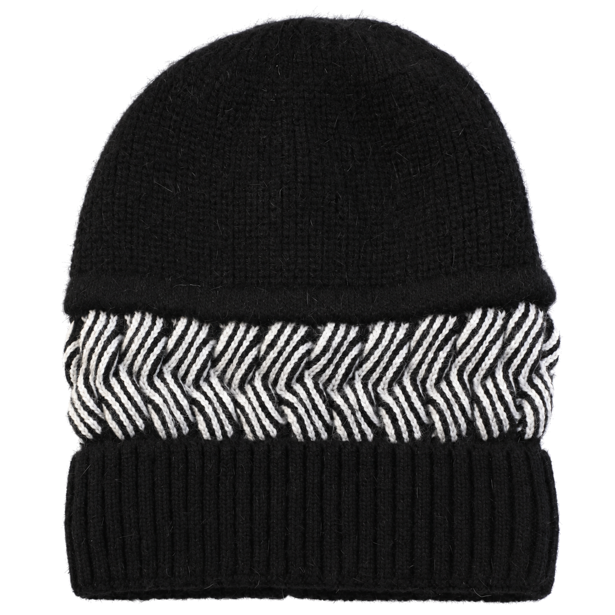 Fashion Color Matching Thick Knitted Cone Hat