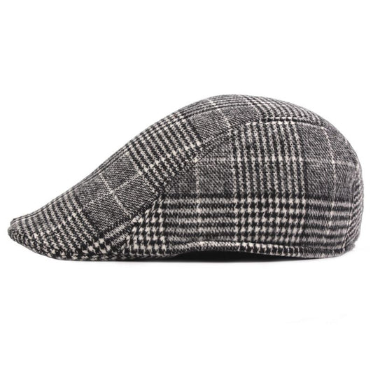 Classic Plaid Pattern Fall Winter Warmth Bell Hat for Men Women