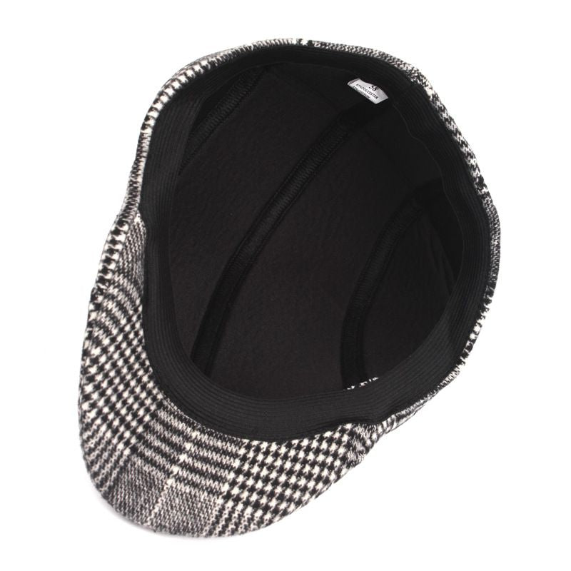 Classic Plaid Pattern Fall Winter Warmth Bell Hat for Men Women
