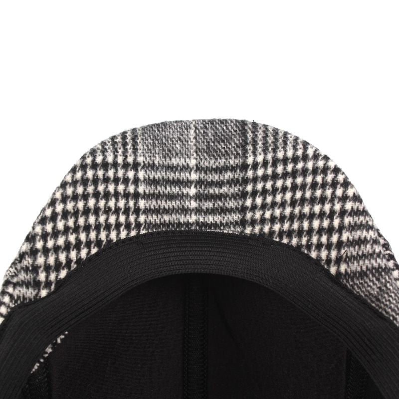 Classic Plaid Pattern Fall Winter Warmth Bell Hat for Men Women