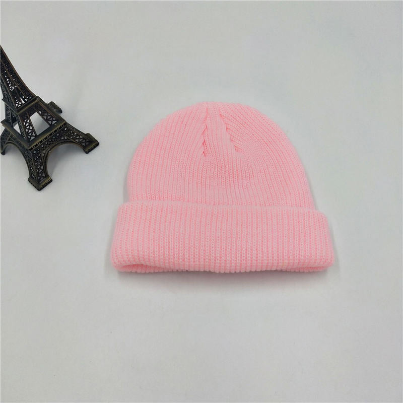 Solid Color Knitted Unisex Men And Women Beanies