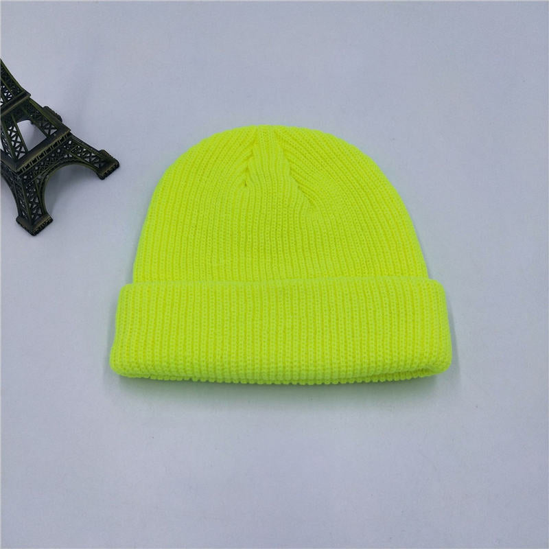 Solid Color Knitted Unisex Men And Women Beanies
