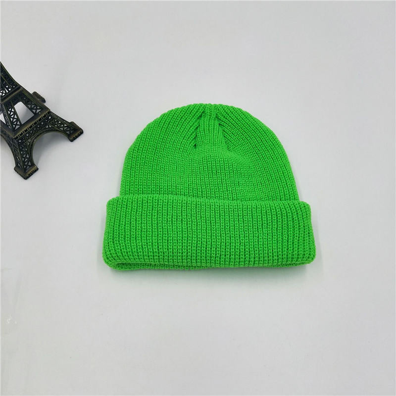 Solid Color Knitted Unisex Men And Women Beanies