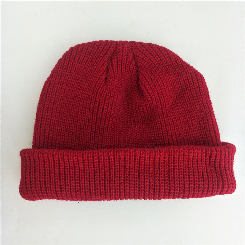 Solid Color Knitted Unisex Men And Women Beanies
