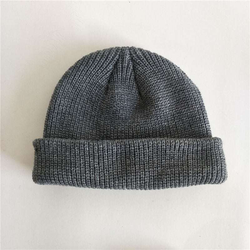 Solid Color Knitted Unisex Men And Women Beanies