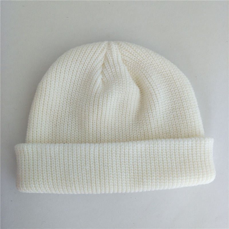 Solid Color Knitted Unisex Men And Women Beanies
