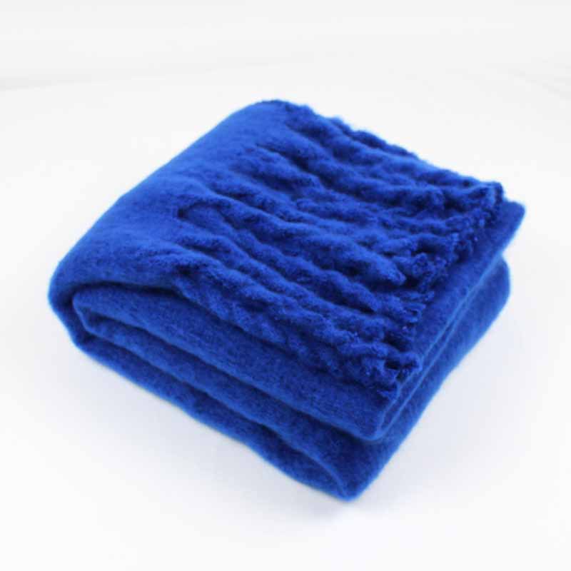 Women Winter Solid Color Tassel Pattern Thick Scarves