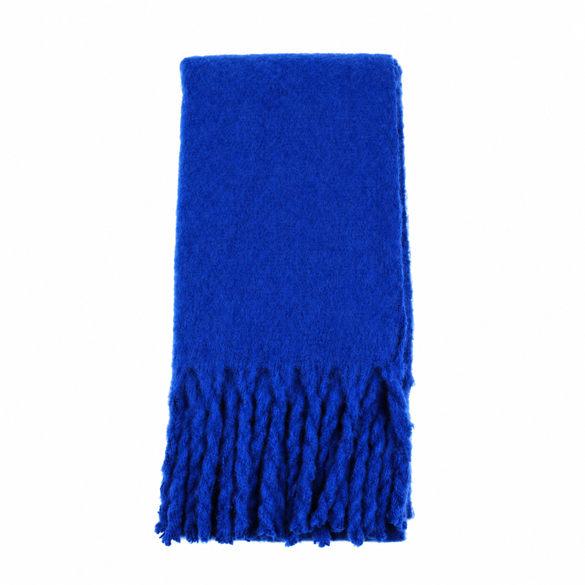 Women Winter Solid Color Tassel Pattern Thick Scarves