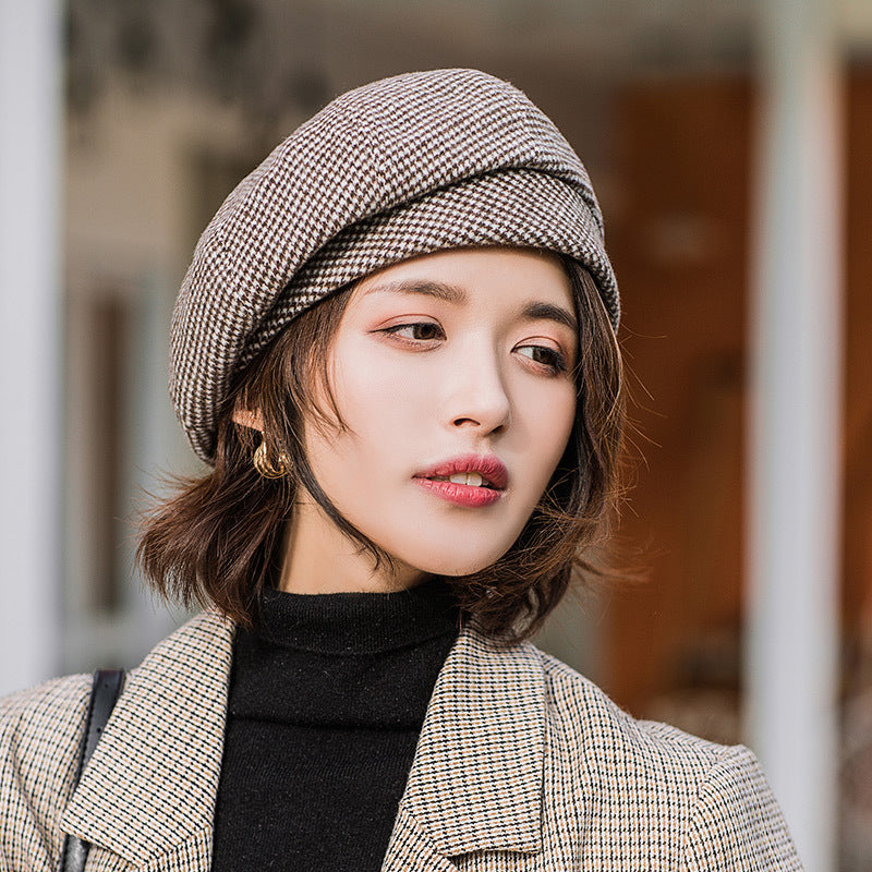 Women Winter Retro Leisure Cotton Berets Hats