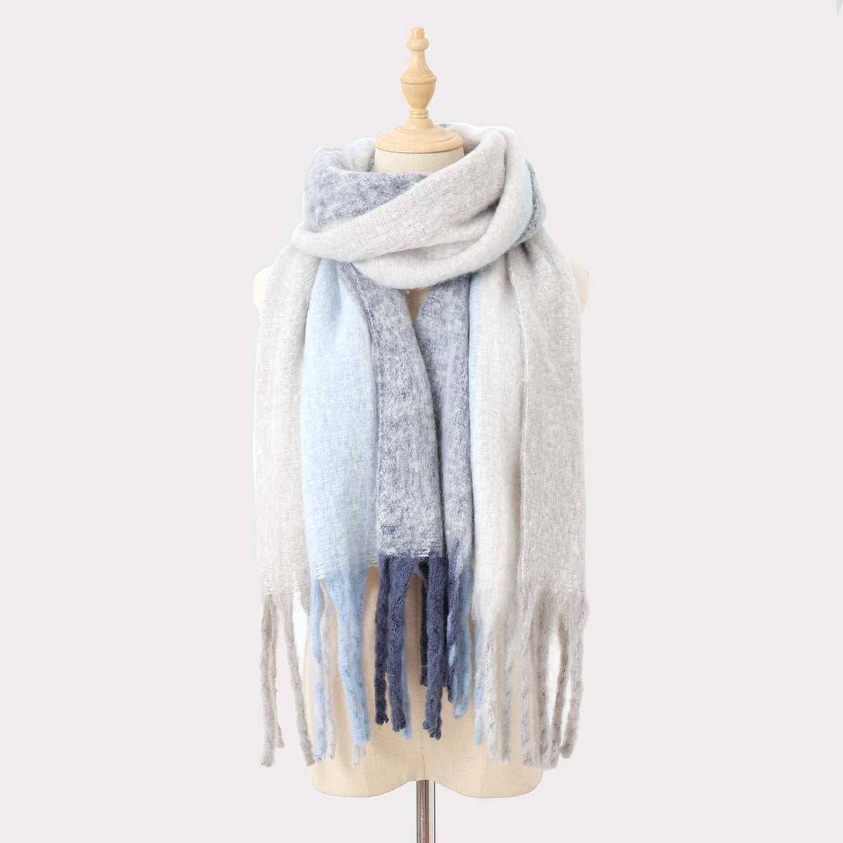 Women's Fashion Autumn Winter Color Matching Thickened Warm Long Scarf