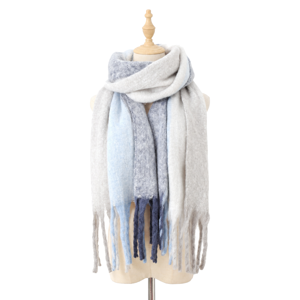 Women's Fashion Autumn Winter Color Matching Thickened Warm Long Scarf
