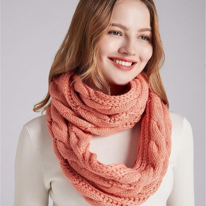 Winter Warm Knitted Thickened Solid Color Retro Scarf