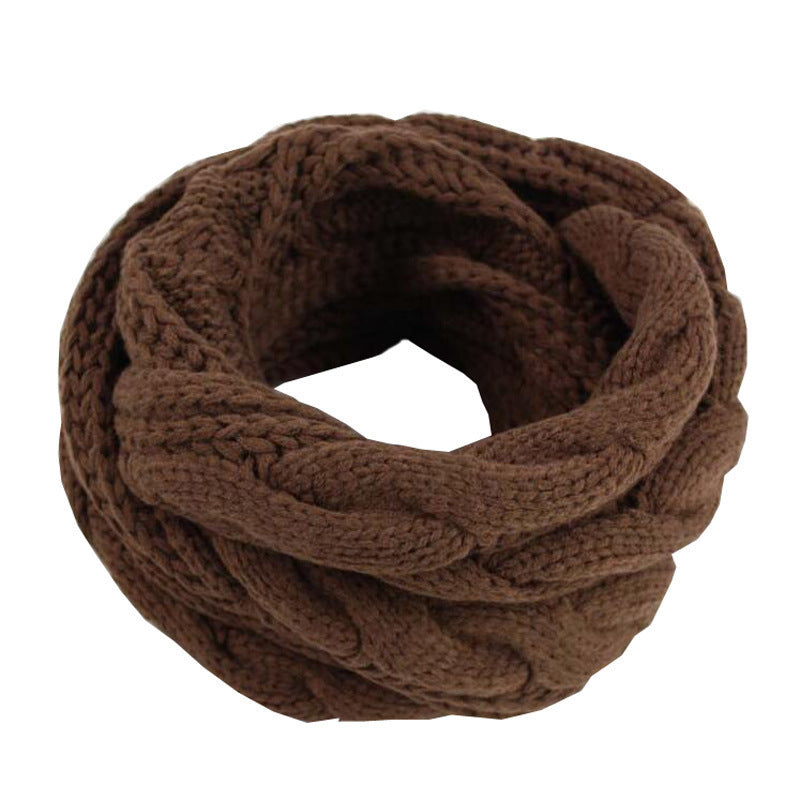 Winter Warm Knitted Thickened Solid Color Retro Scarf