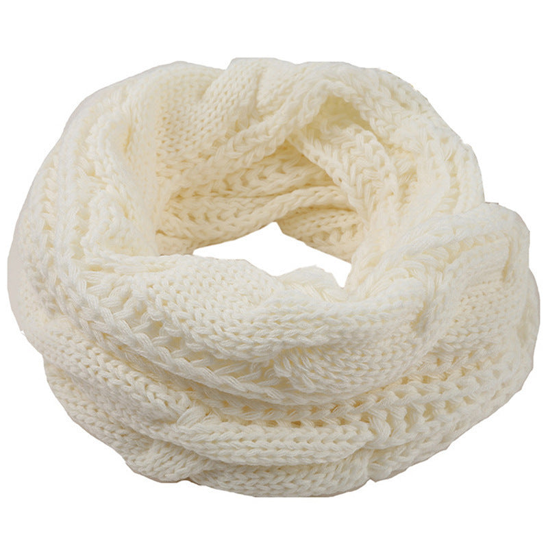 Winter Warm Knitted Thickened Solid Color Retro Scarf