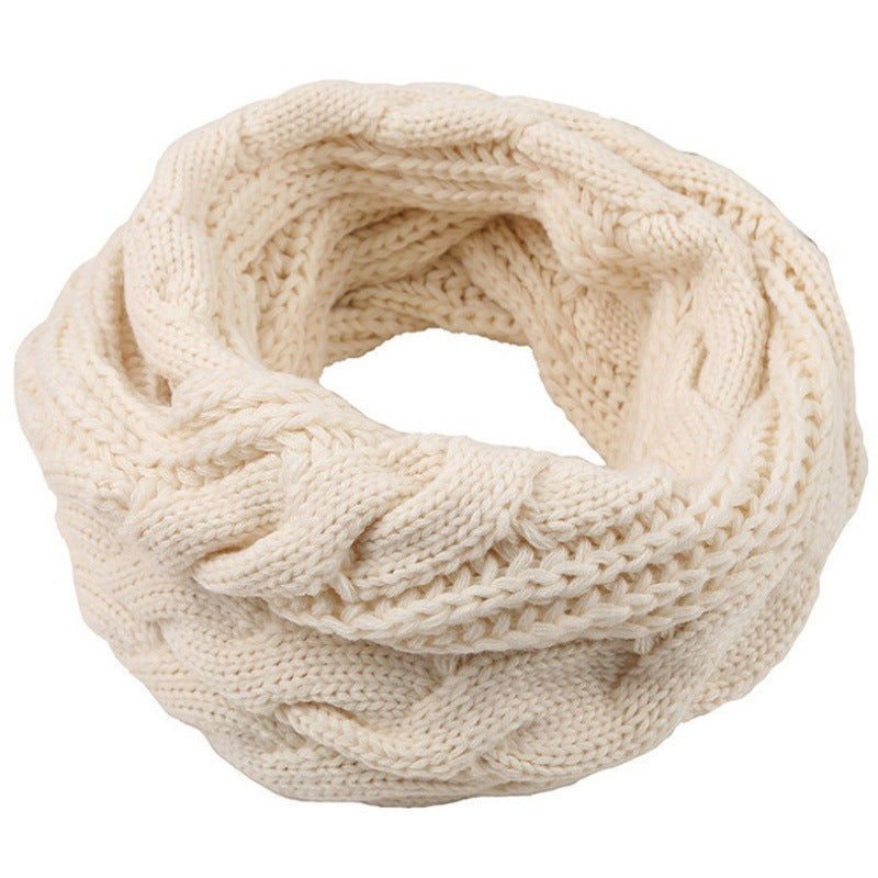 Winter Warm Knitted Thickened Solid Color Retro Scarf