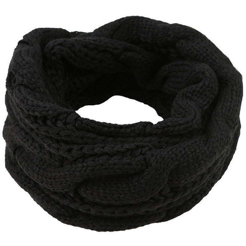 Winter Warm Knitted Thickened Solid Color Retro Scarf