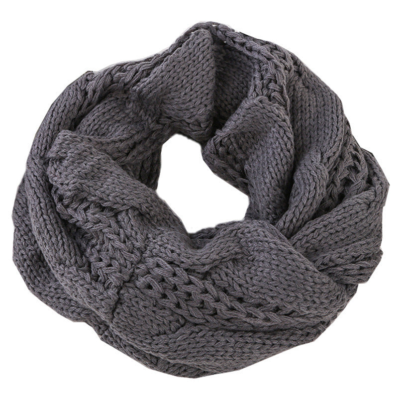 Winter Warm Knitted Thickened Solid Color Retro Scarf