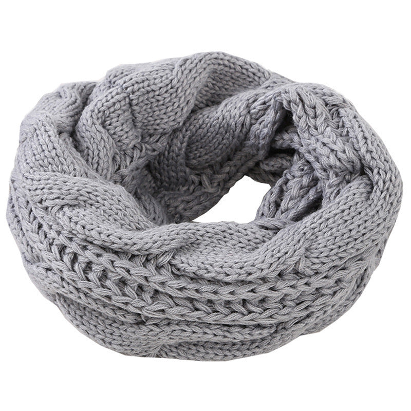 Winter Warm Knitted Thickened Solid Color Retro Scarf