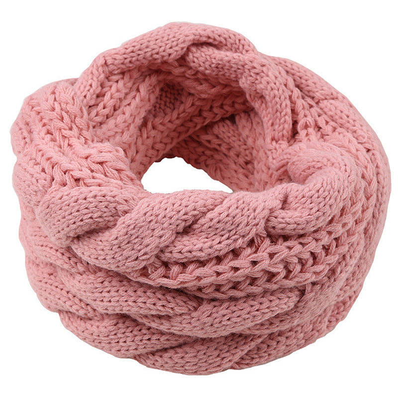 Winter Warm Knitted Thickened Solid Color Retro Scarf