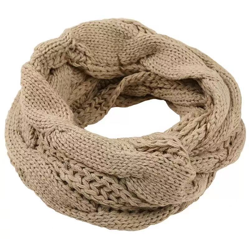 Winter Warm Knitted Thickened Solid Color Retro Scarf