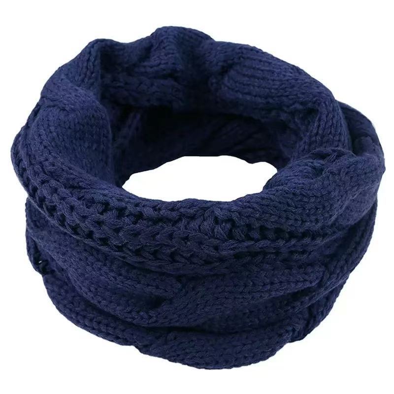 Winter Warm Knitted Thickened Solid Color Retro Scarf