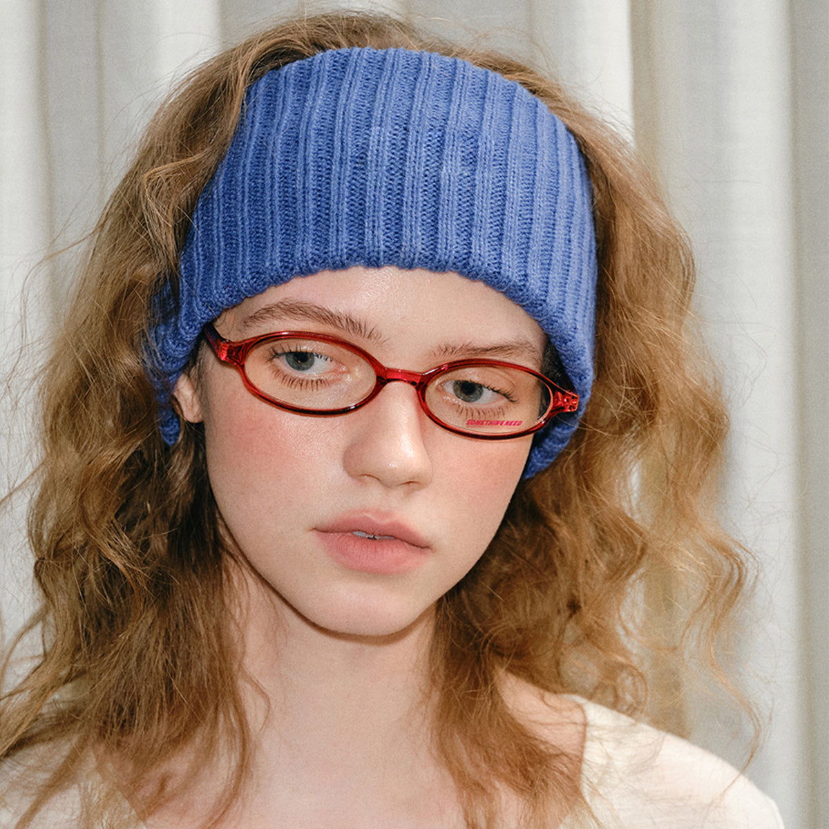Women Fashion Autumn Winter Warm Wide Knitted Elastic Plaid Geometric Hair Band