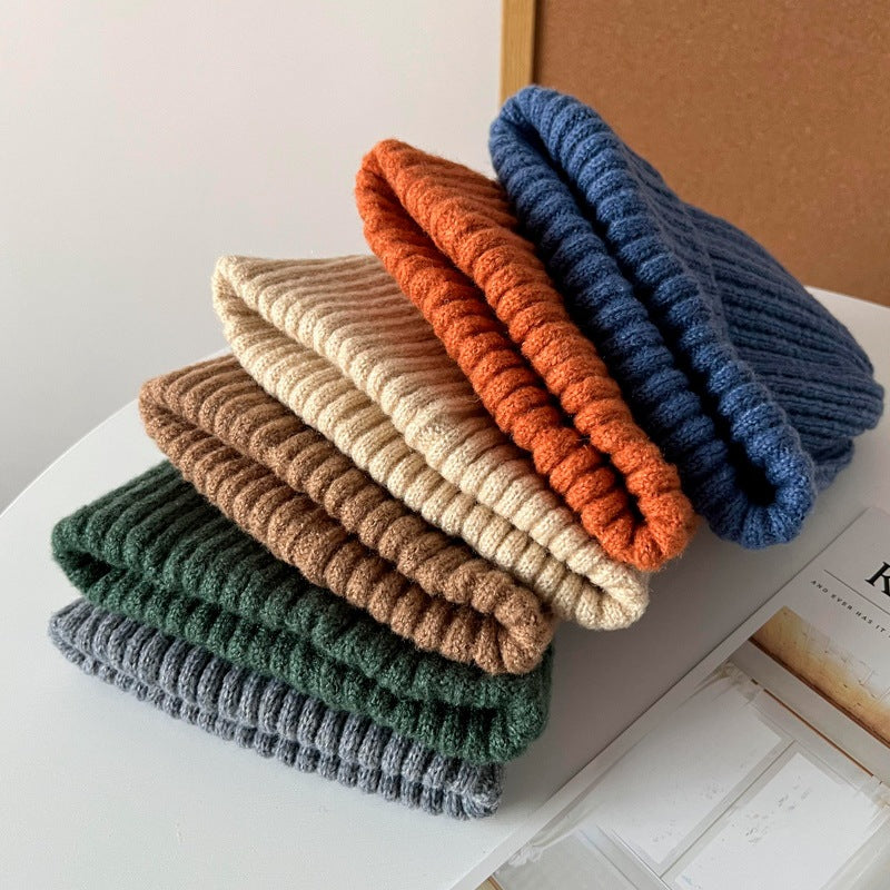 Fashion Casual Autumn And Winter Solid Color Thickened Warm Knitted Hat