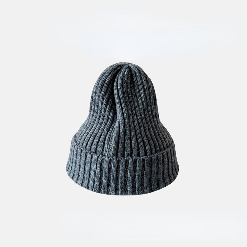 Fashion Casual Autumn And Winter Solid Color Thickened Warm Knitted Hat