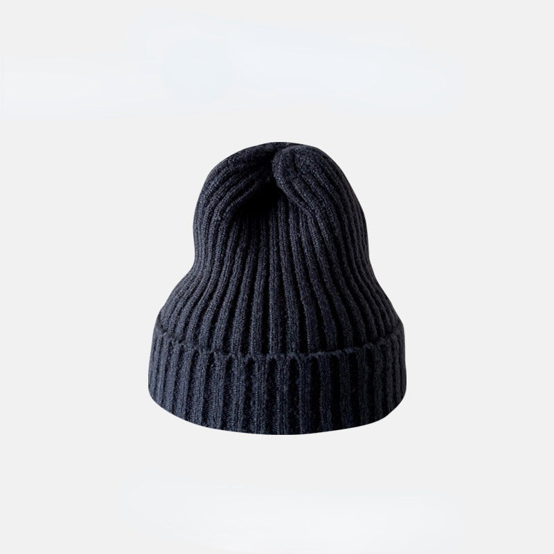Fashion Casual Autumn And Winter Solid Color Thickened Warm Knitted Hat