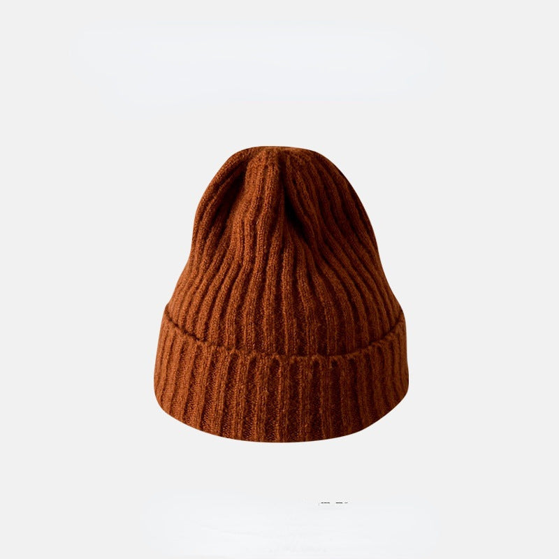 Fashion Casual Autumn And Winter Solid Color Thickened Warm Knitted Hat