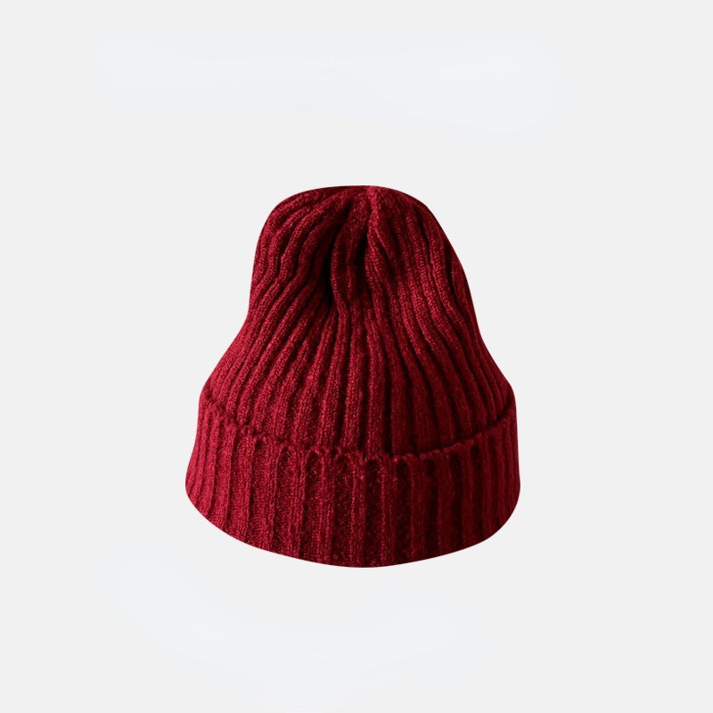 Fashion Casual Autumn And Winter Solid Color Thickened Warm Knitted Hat