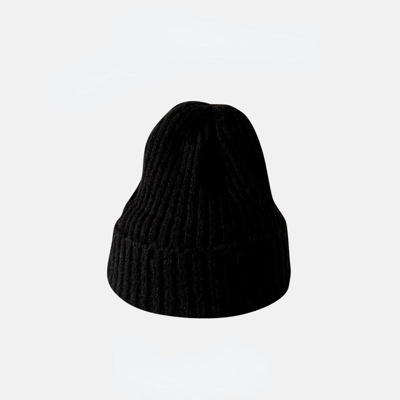 Fashion Casual Autumn And Winter Solid Color Thickened Warm Knitted Hat