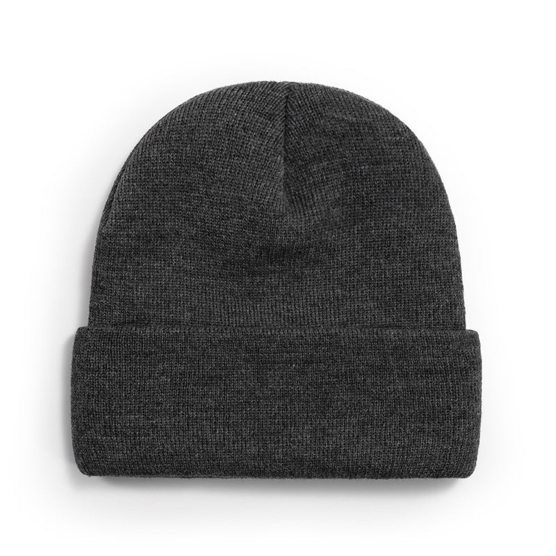 Women Casual Solid Color Dome Wool Warm Hat