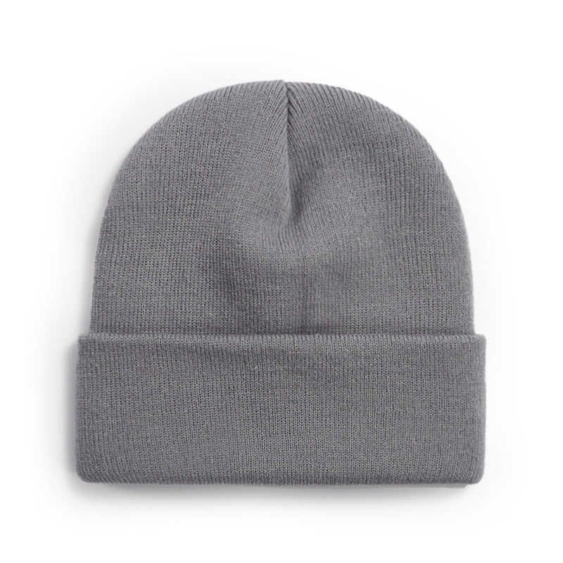 Women Casual Solid Color Dome Wool Warm Hat