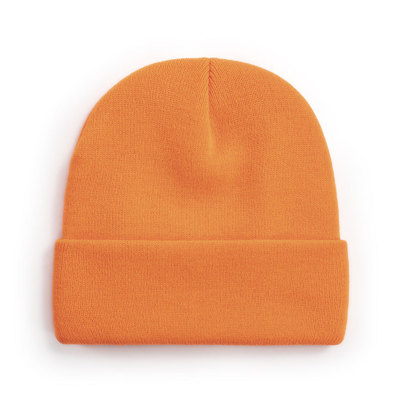 Women Casual Solid Color Dome Wool Warm Hat