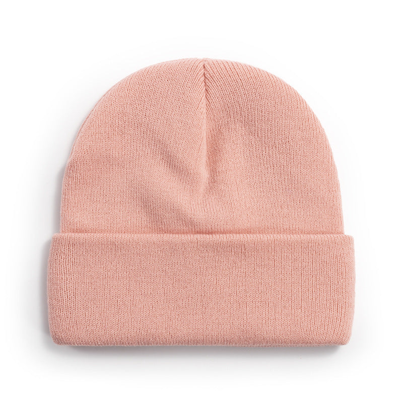 Women Casual Solid Color Dome Wool Warm Hat