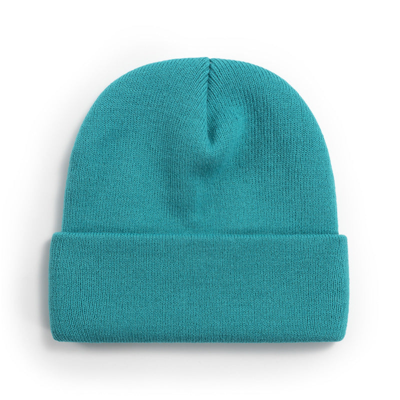 Women Casual Solid Color Dome Wool Warm Hat
