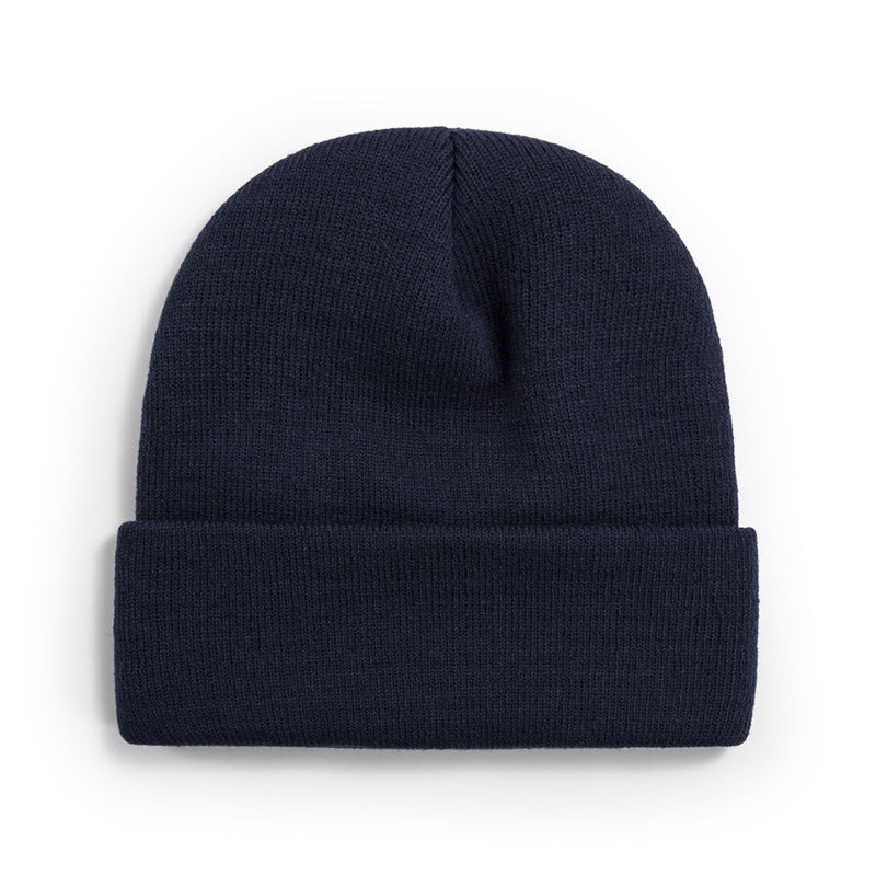 Women Casual Solid Color Dome Wool Warm Hat