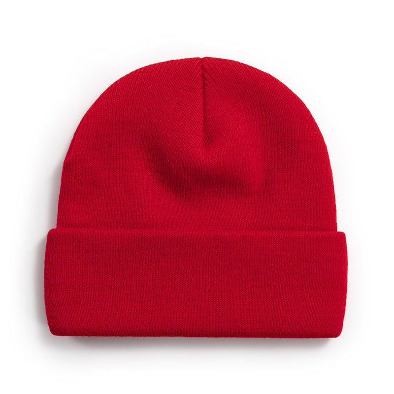 Women Casual Solid Color Dome Wool Warm Hat