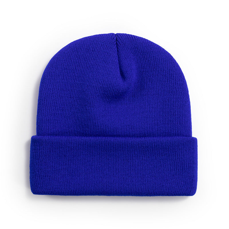Women Casual Solid Color Dome Wool Warm Hat