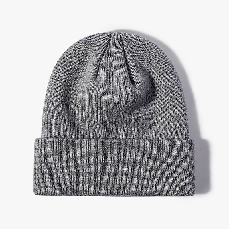 Women Casual Solid Color Dome Wool Warm Hat