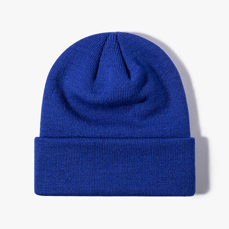 Women Casual Solid Color Dome Wool Warm Hat