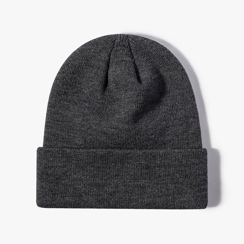 Women Casual Solid Color Dome Wool Warm Hat