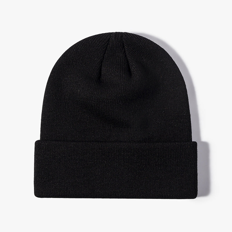 Women Casual Solid Color Dome Wool Warm Hat