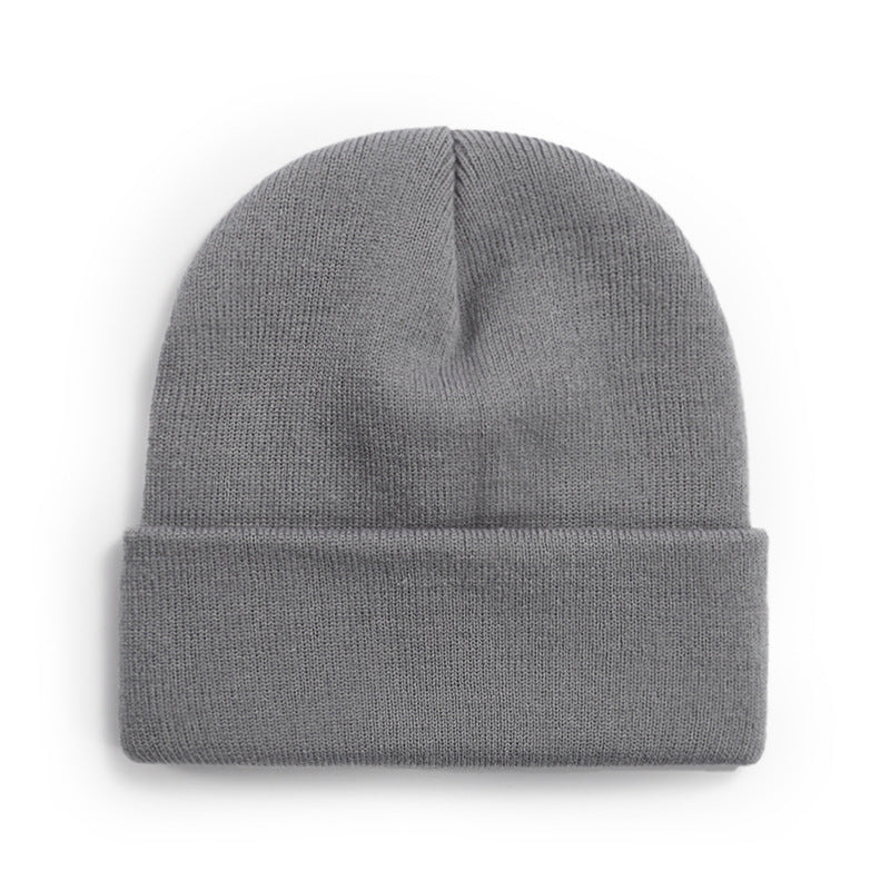 Women Casual Solid Color Dome Wool Warm Hat