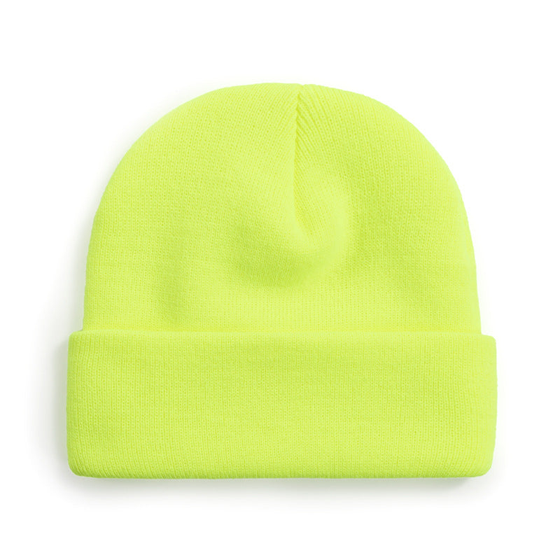 Women Casual Solid Color Dome Wool Warm Hat